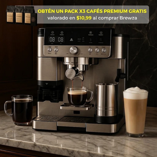 Cafetera Brewza™ - Todo tu café en una sola máquina.